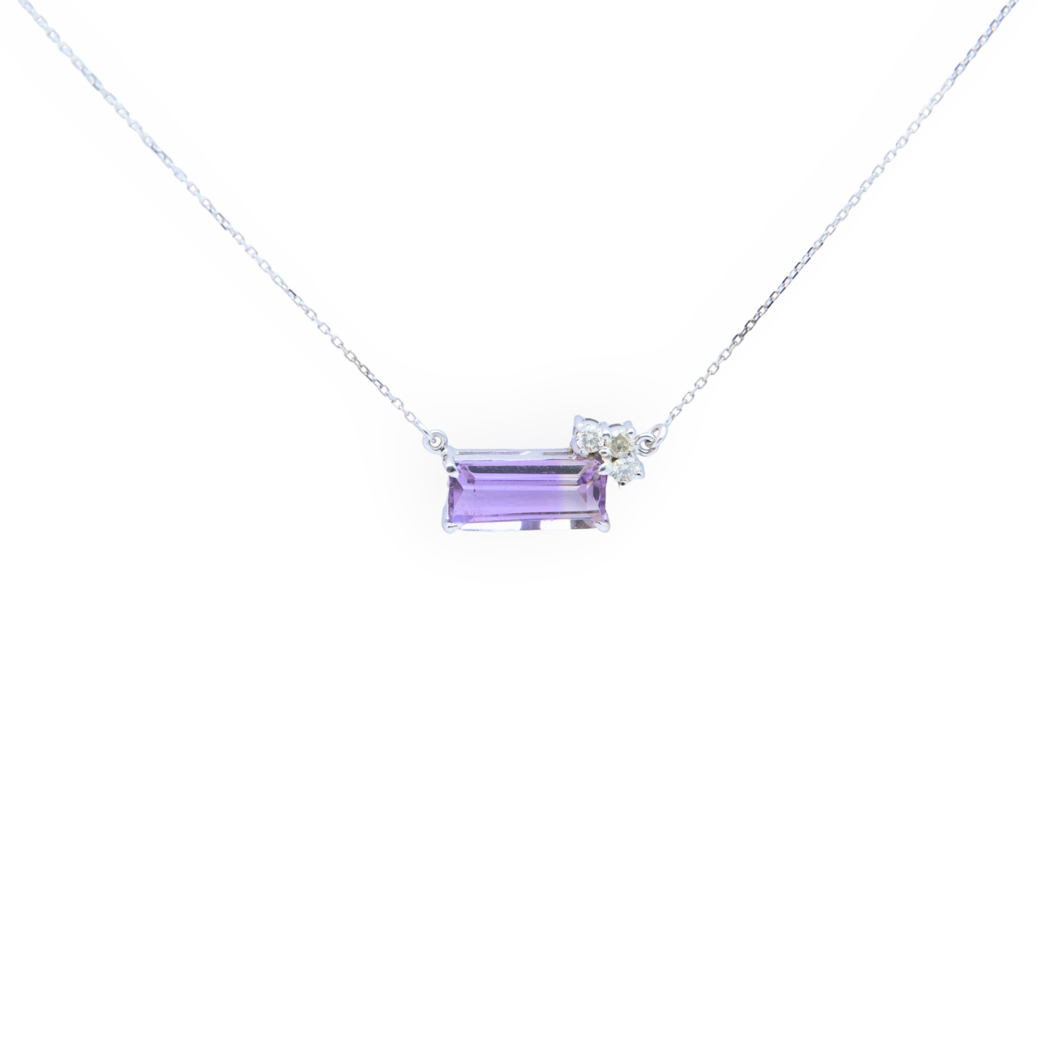 Astrid Amethyst Diamond Necklace
