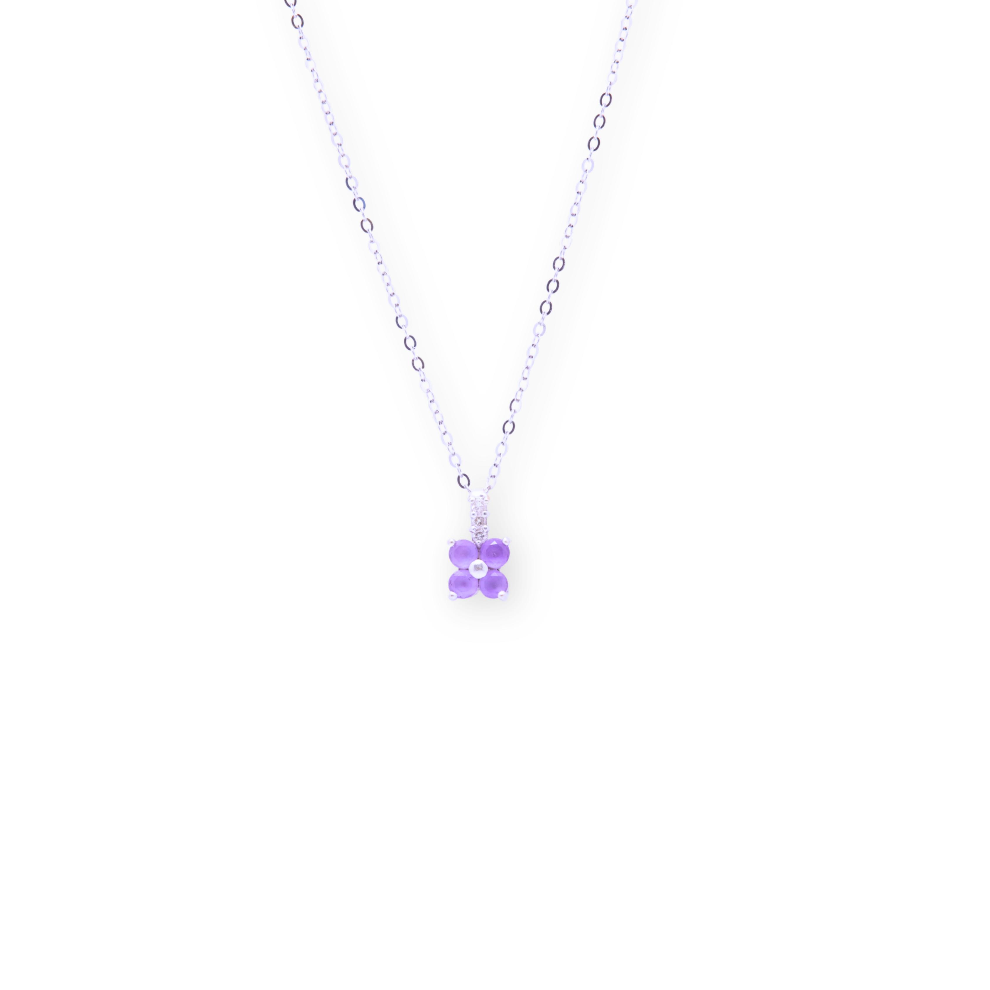 Amethyst Flower Pendant