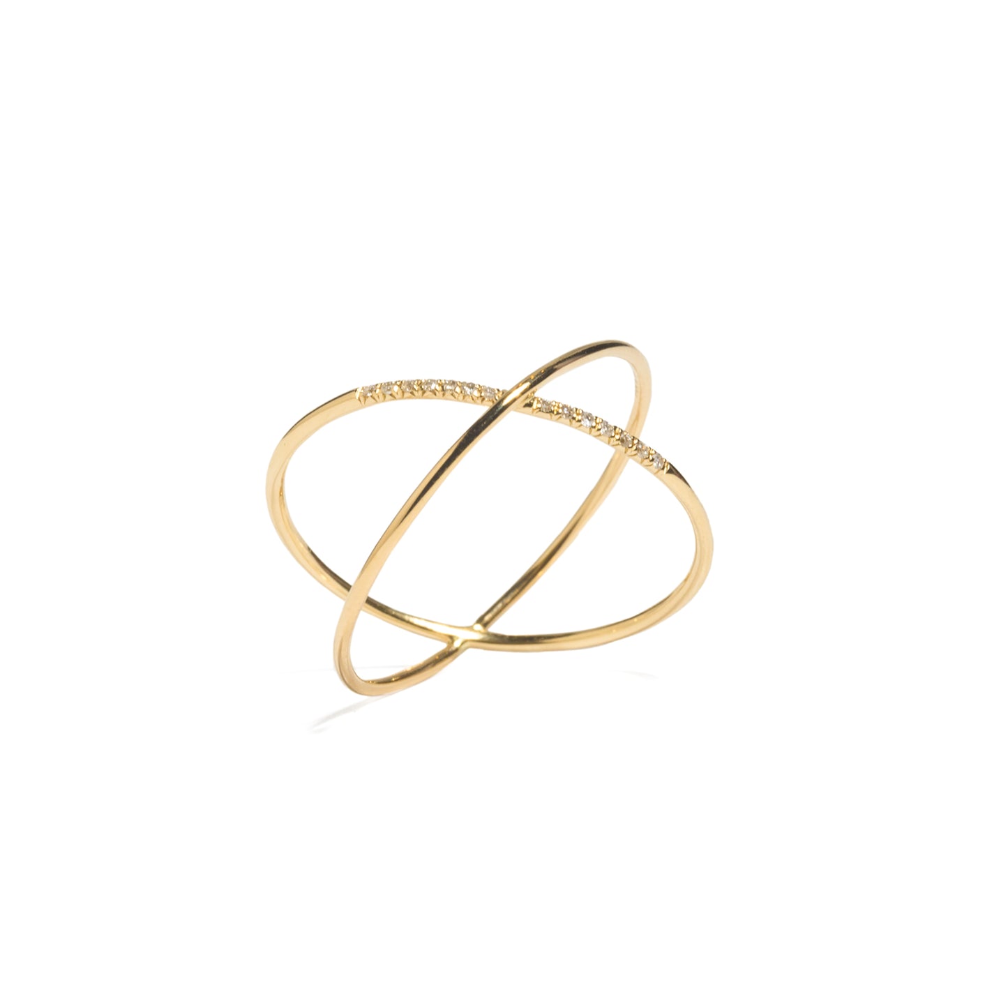 Pavé Diamond Cross Ring