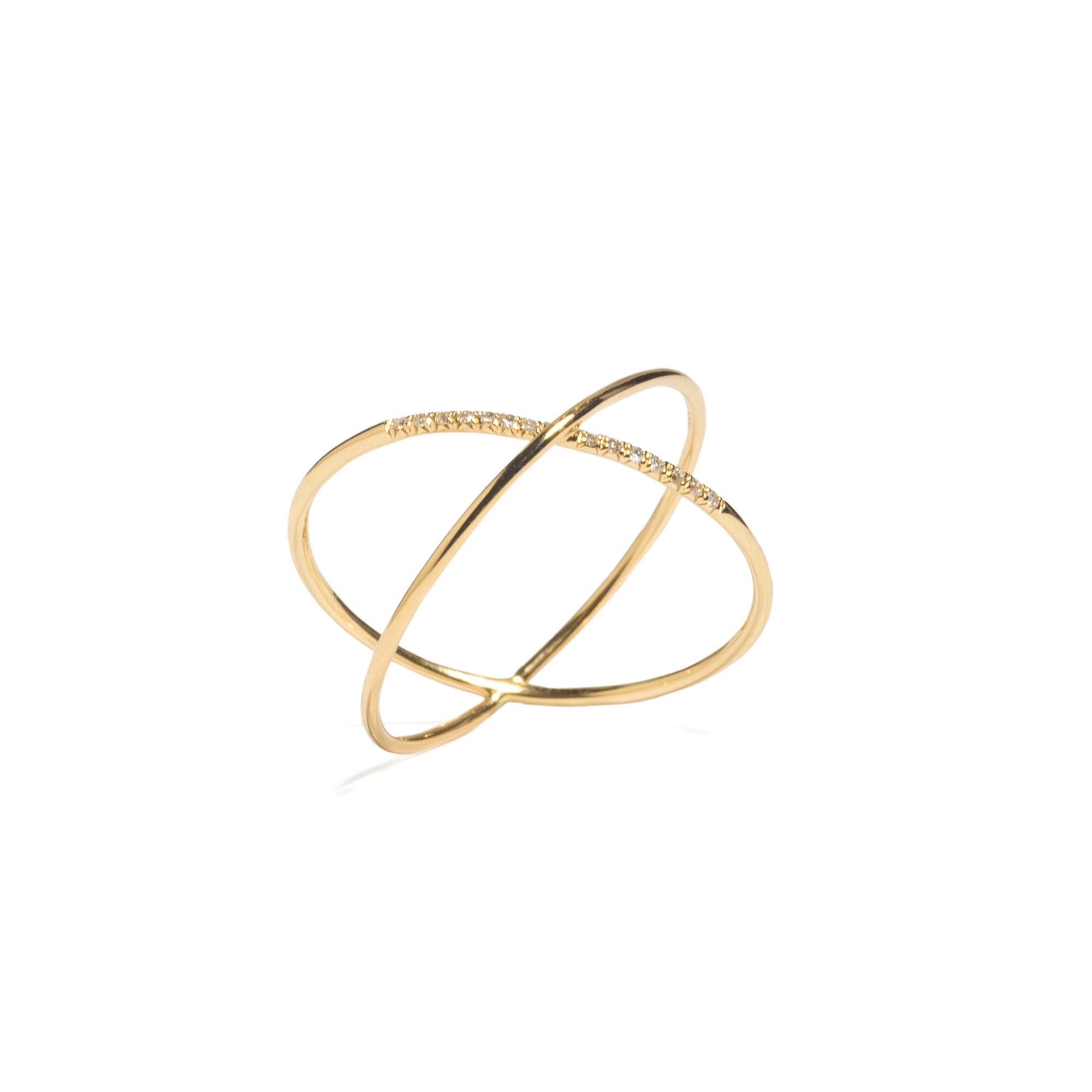 Pavé Diamond Cross Ring