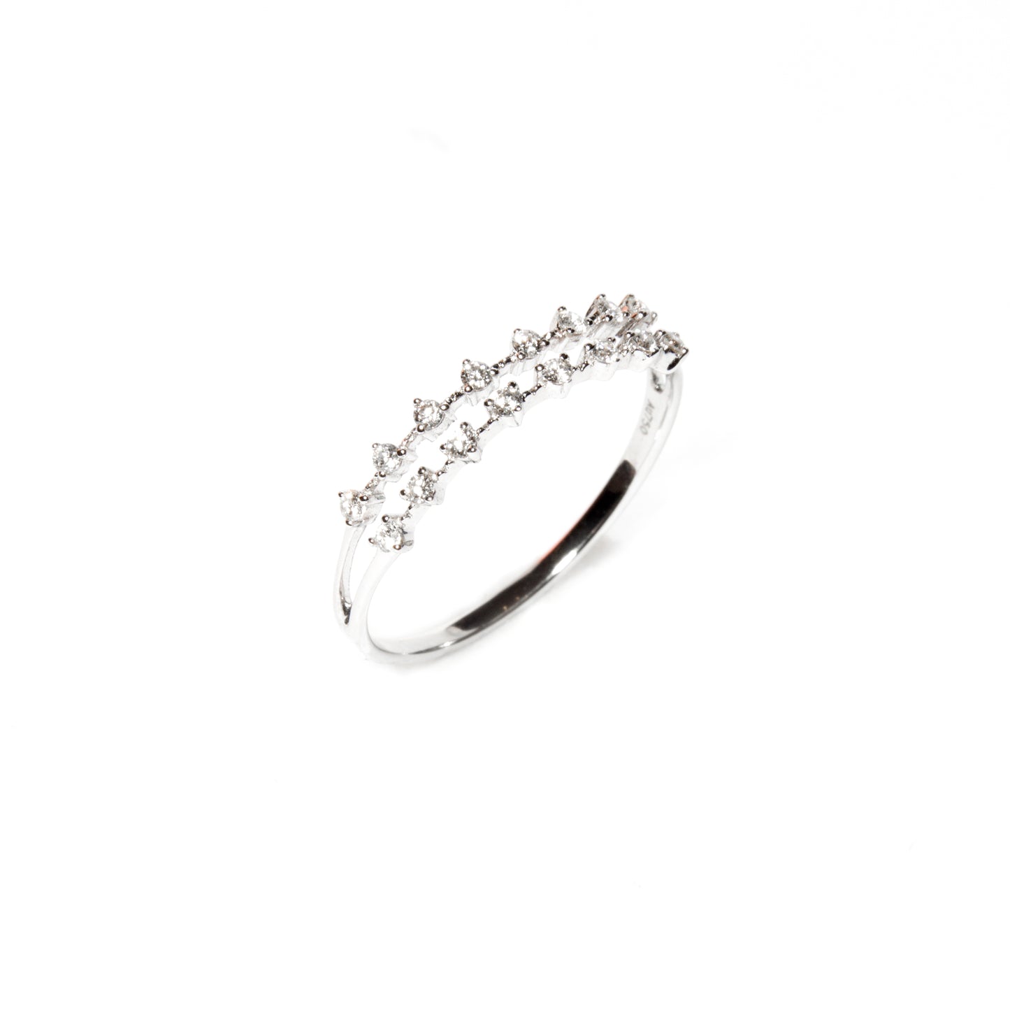 Fiona Single Prong Diamond Ring - White Gold
