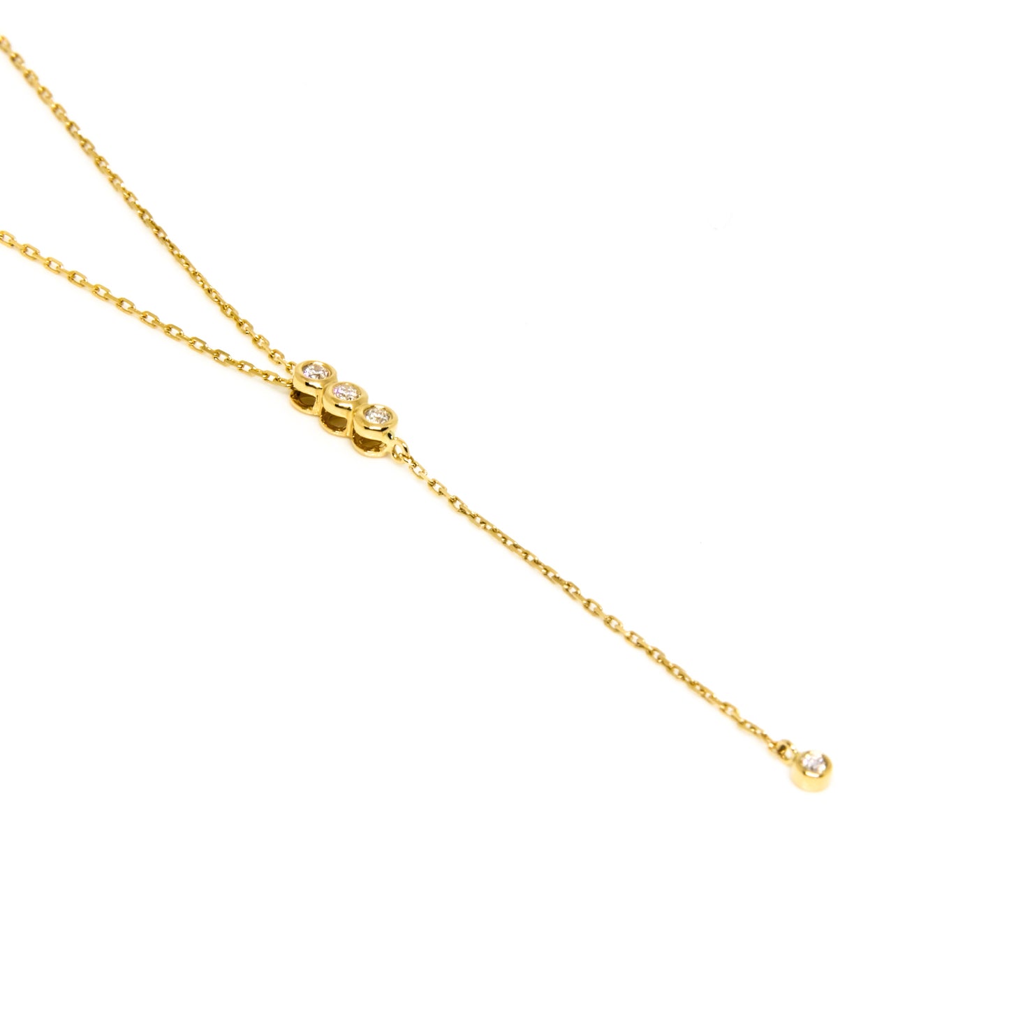 Four-Stone Diamond Drop Necklace