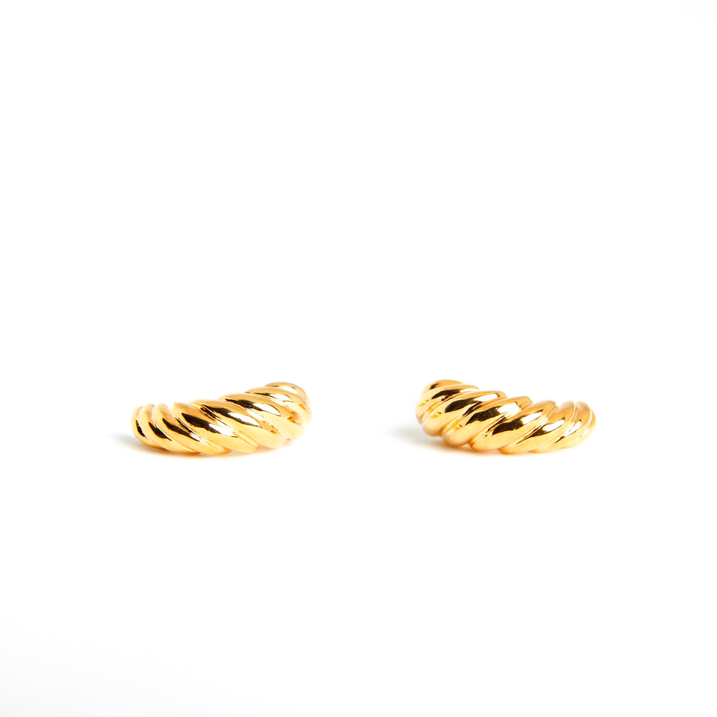 Croissant Studs - Yellow Gold