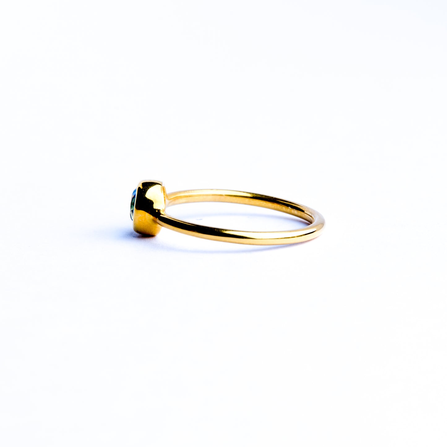 Leon Blue Topaz Bezel Ring