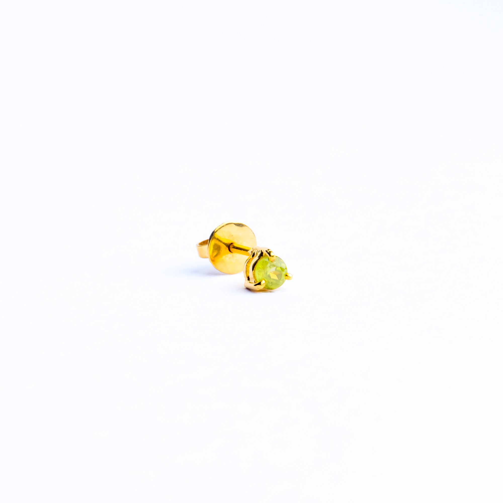 Cherry Peridot Studs
