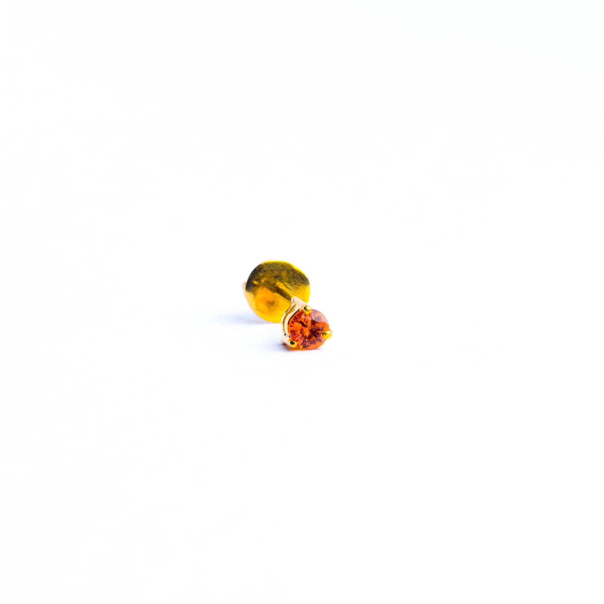 Cherry Orange Sapphire Studs