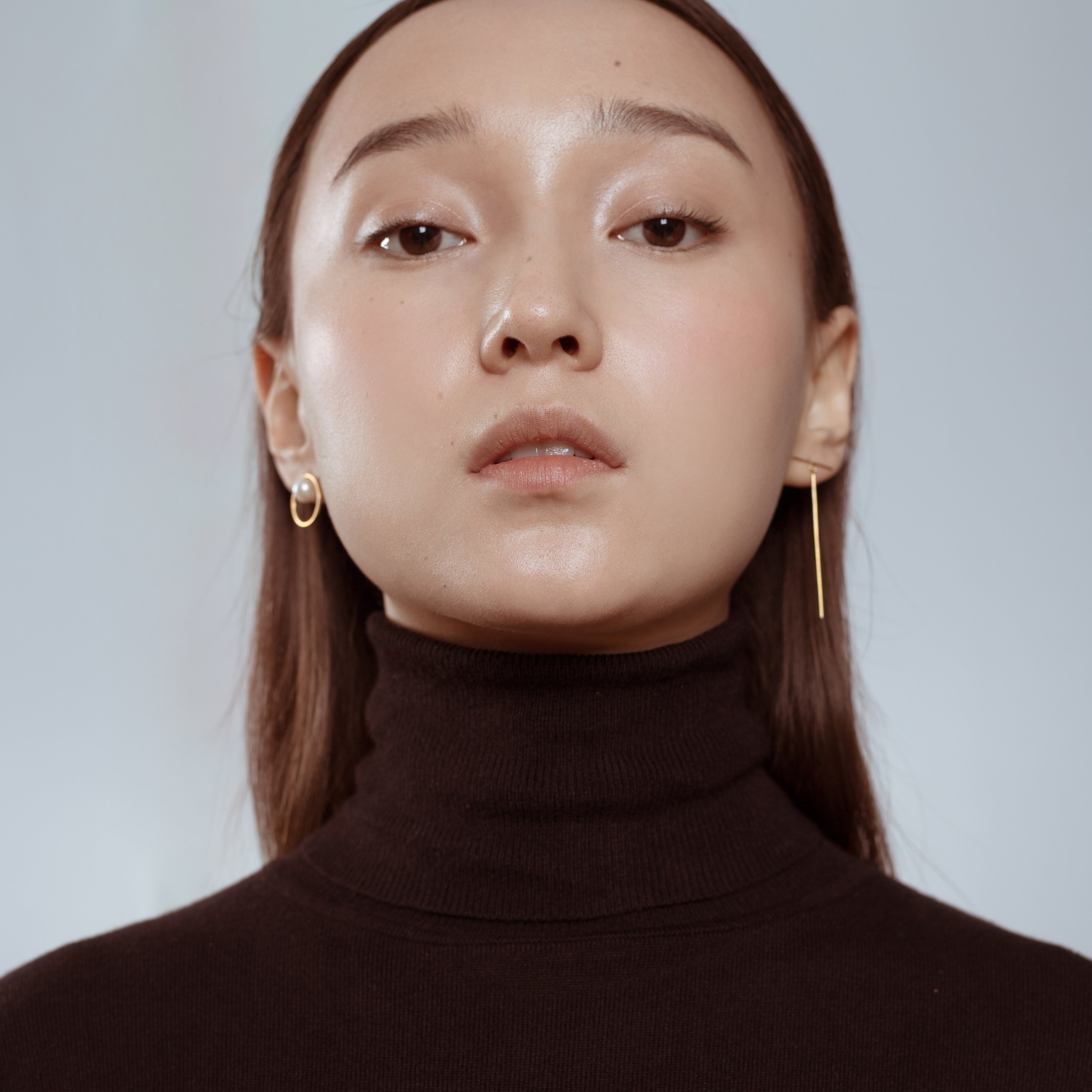 Geometric Pearl Earrings