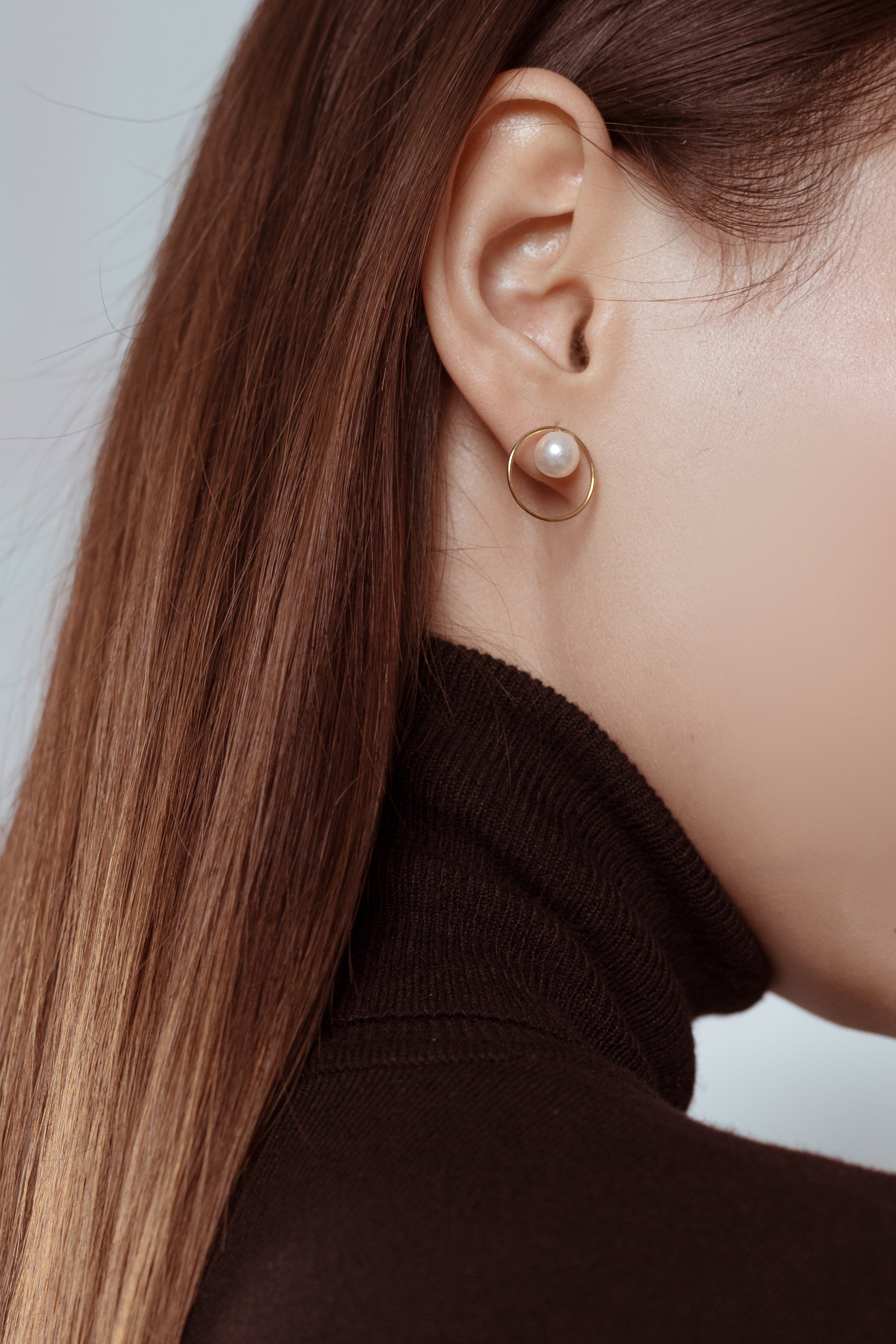 Geometric Pearl Earrings