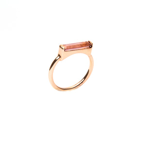 Astrid Watermelon Tourmaline Ring - Rose Gold