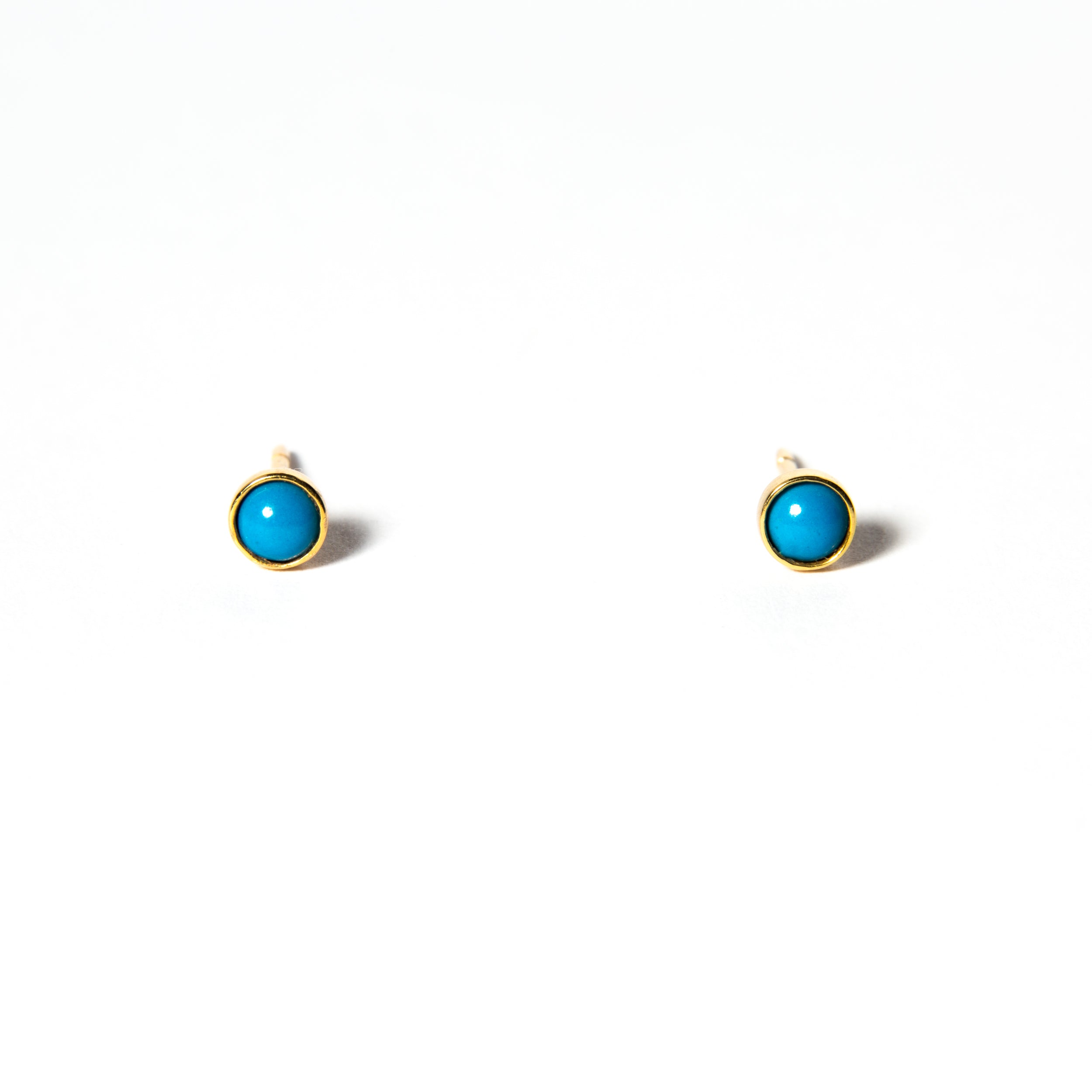 Turquoise Bezel Studs