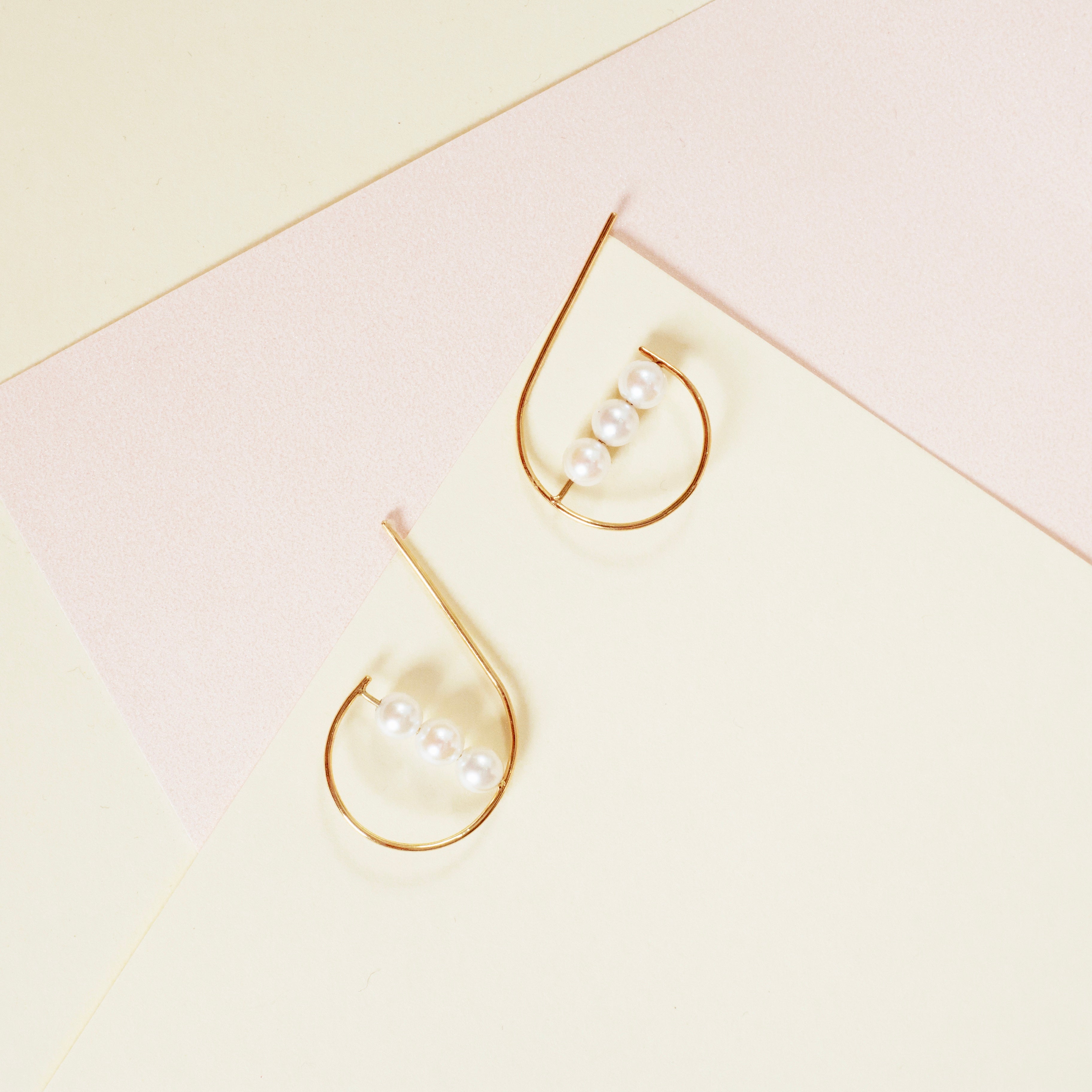 Pearl Hoop Earrings